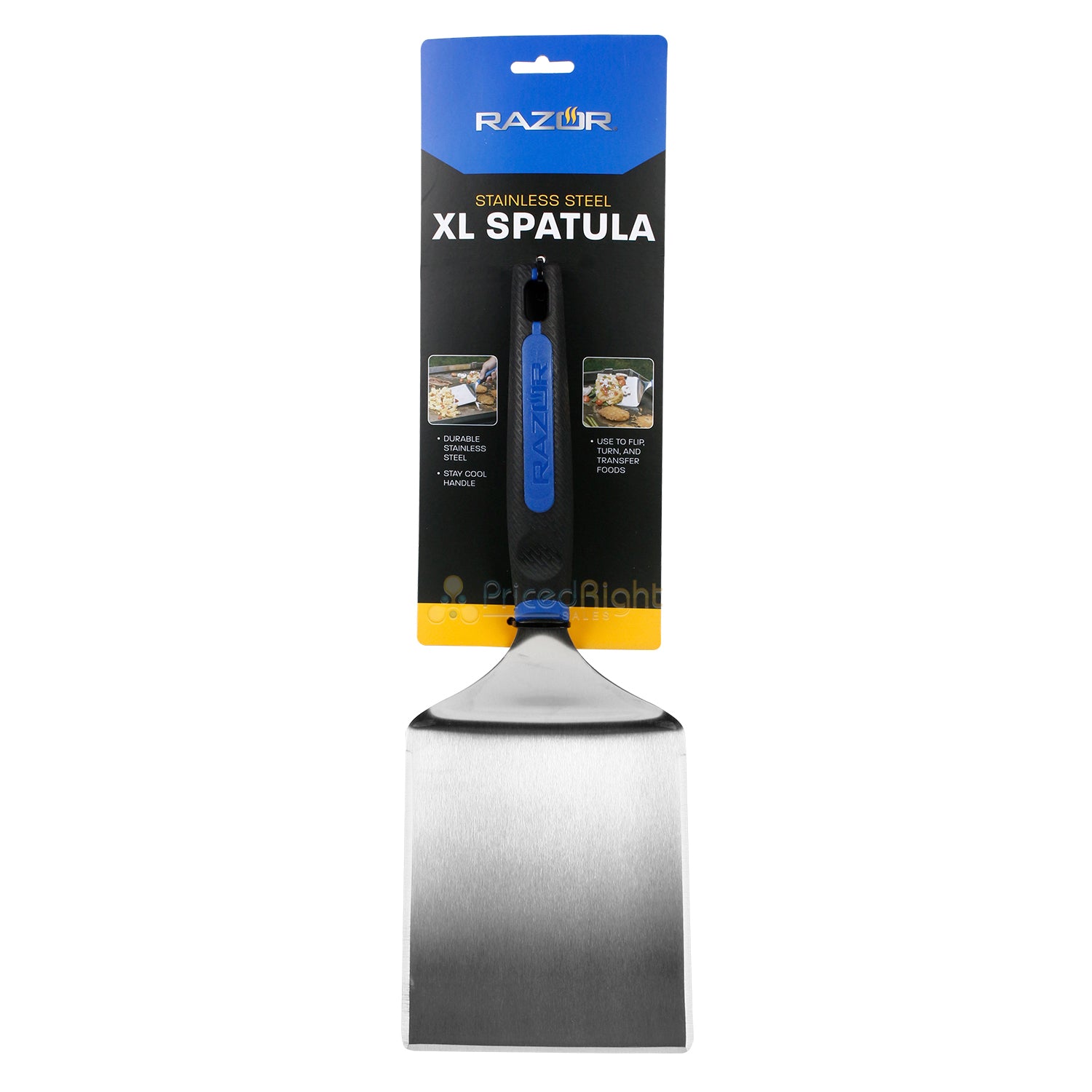 Razor XL Spatula Stainless Steel With Beveled-Edge Blade And Comfort Grip Handle