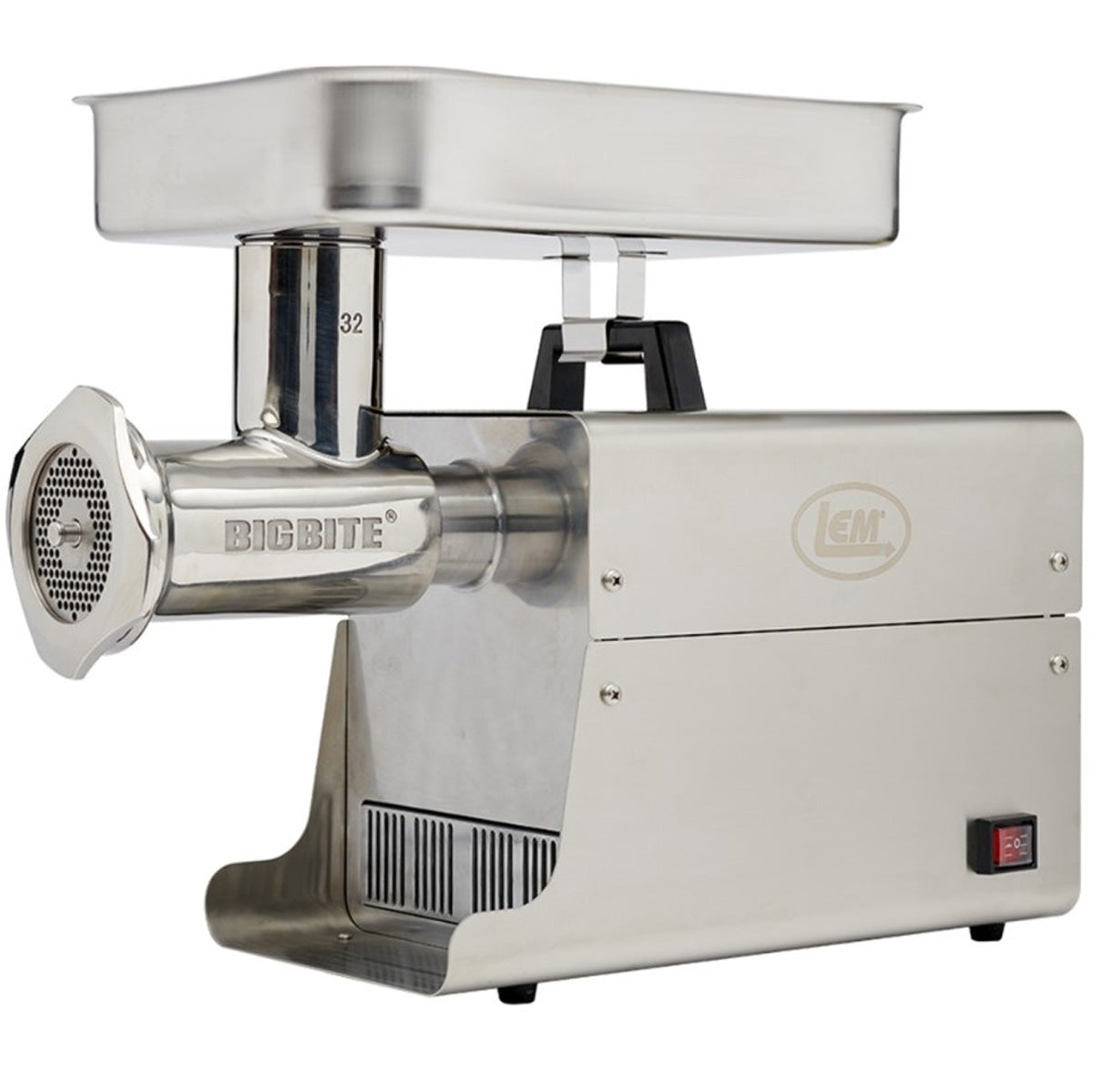 LEM Food Grinder Big Bite #32 1.5 Horsepower Stainless Steel Electric Grinder