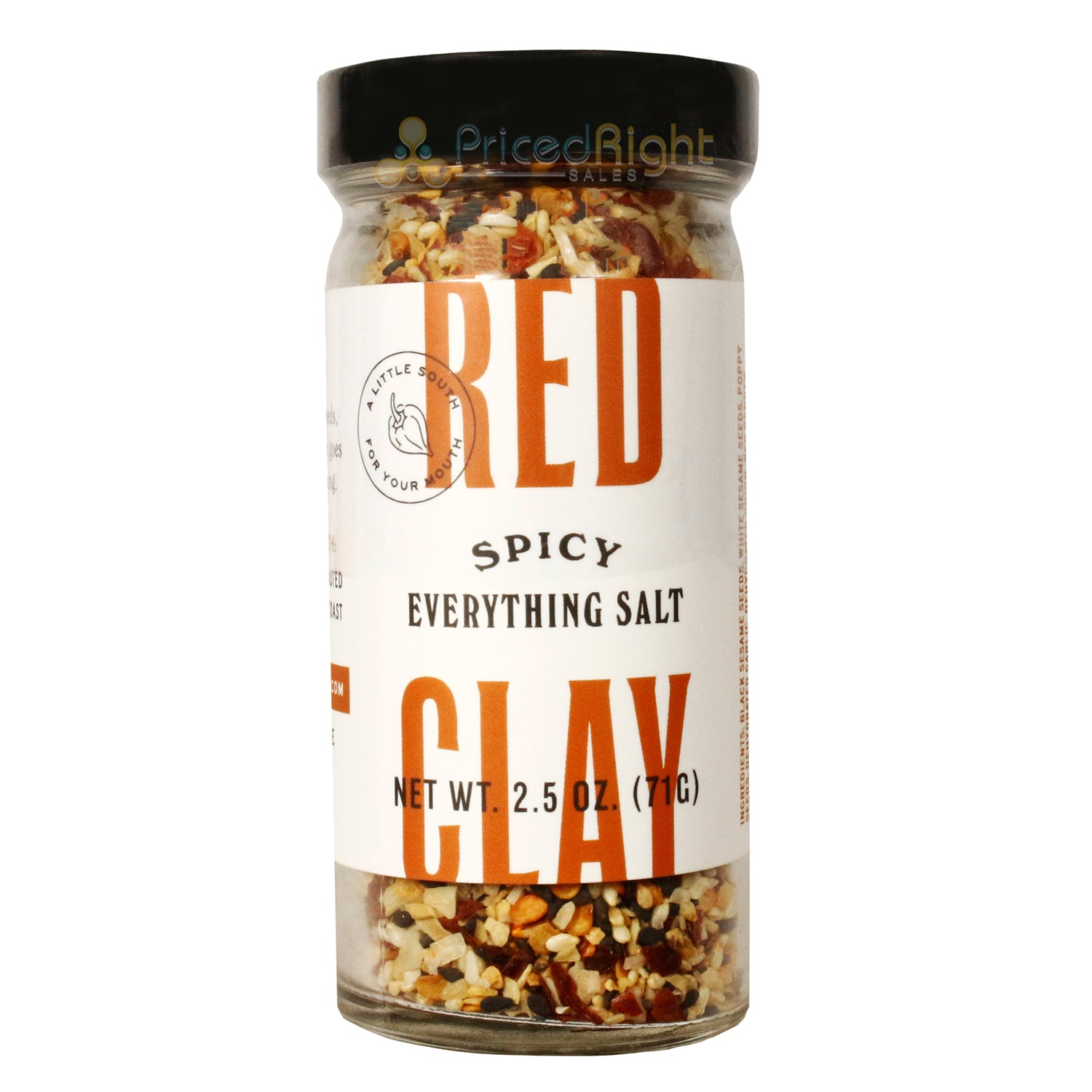 Red Clay Spicy Everything Seasoning Salt Garlic Sesame Spice Gluten Free 2.5 Oz