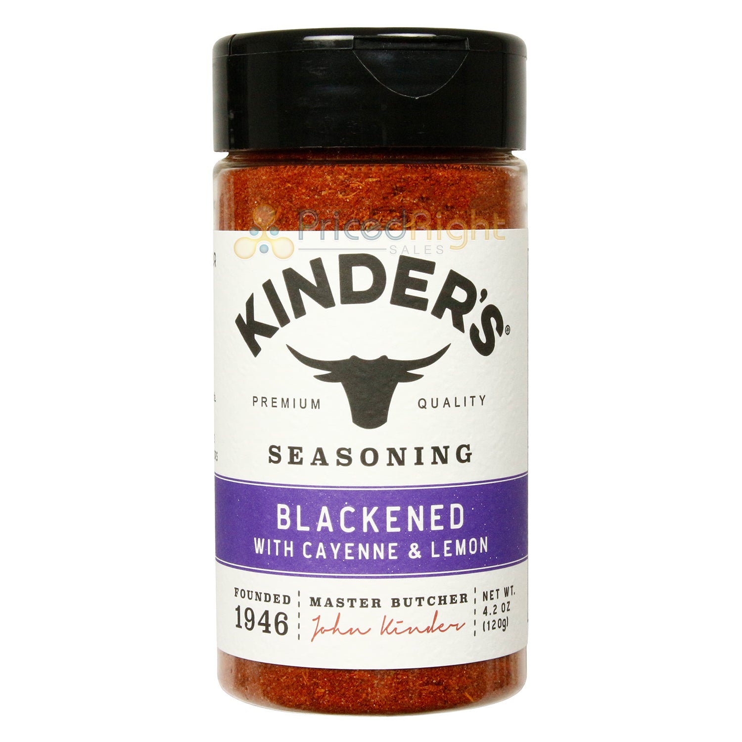 Kinder's Blackened with Cayenne & Lemon Grilling Seasoning Gluten Free 4.2 Ounce