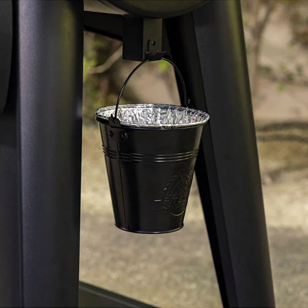 Pit Boss Stainless Steel Grease Catch Bucket With Handle Dishwasher Safe Black