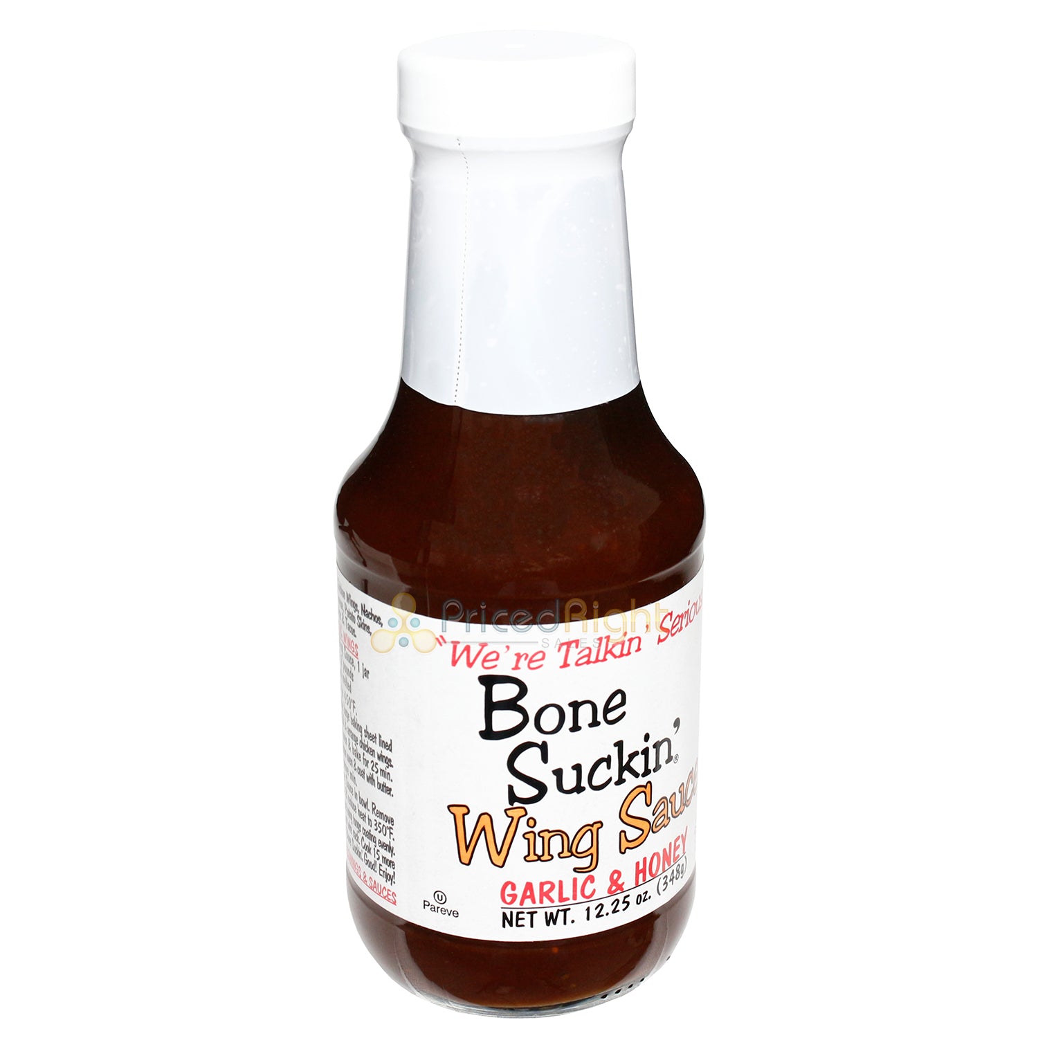 Bone Suckin All Purpose Wing Sauce Garlic & Honey Gluten Free Non Gmo 12.25 Oz