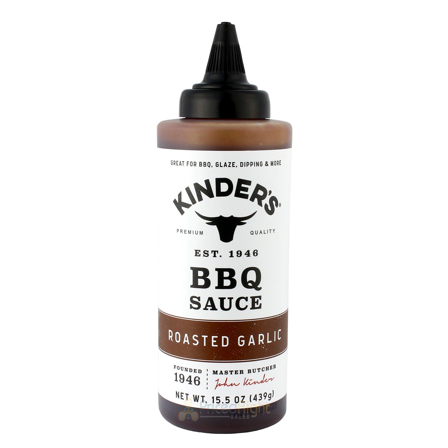 Kinder's Roasted Garlic BBQ Sauce Premium Handcrafted Gluten Free No HFCS 15.5oz