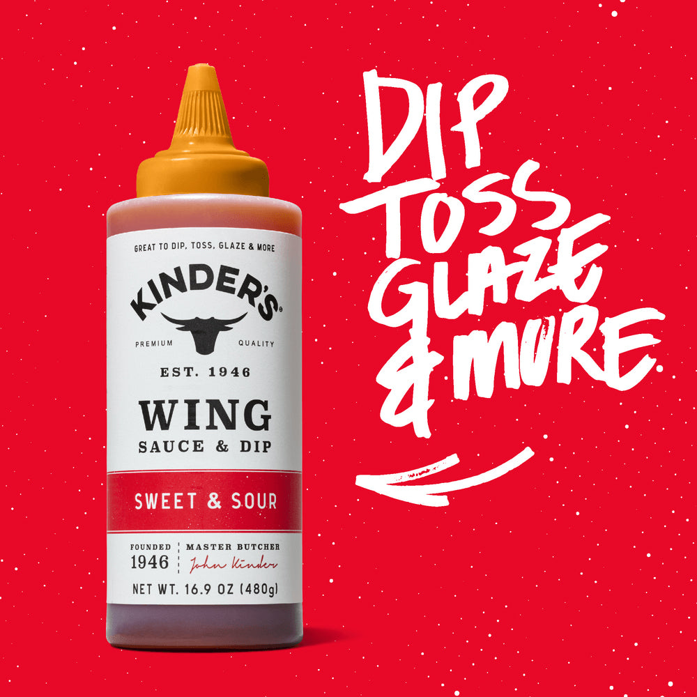 Kinders Sweet & Sour Wing Sauce 16.9 Oz Gluten Free No HFCS 70062