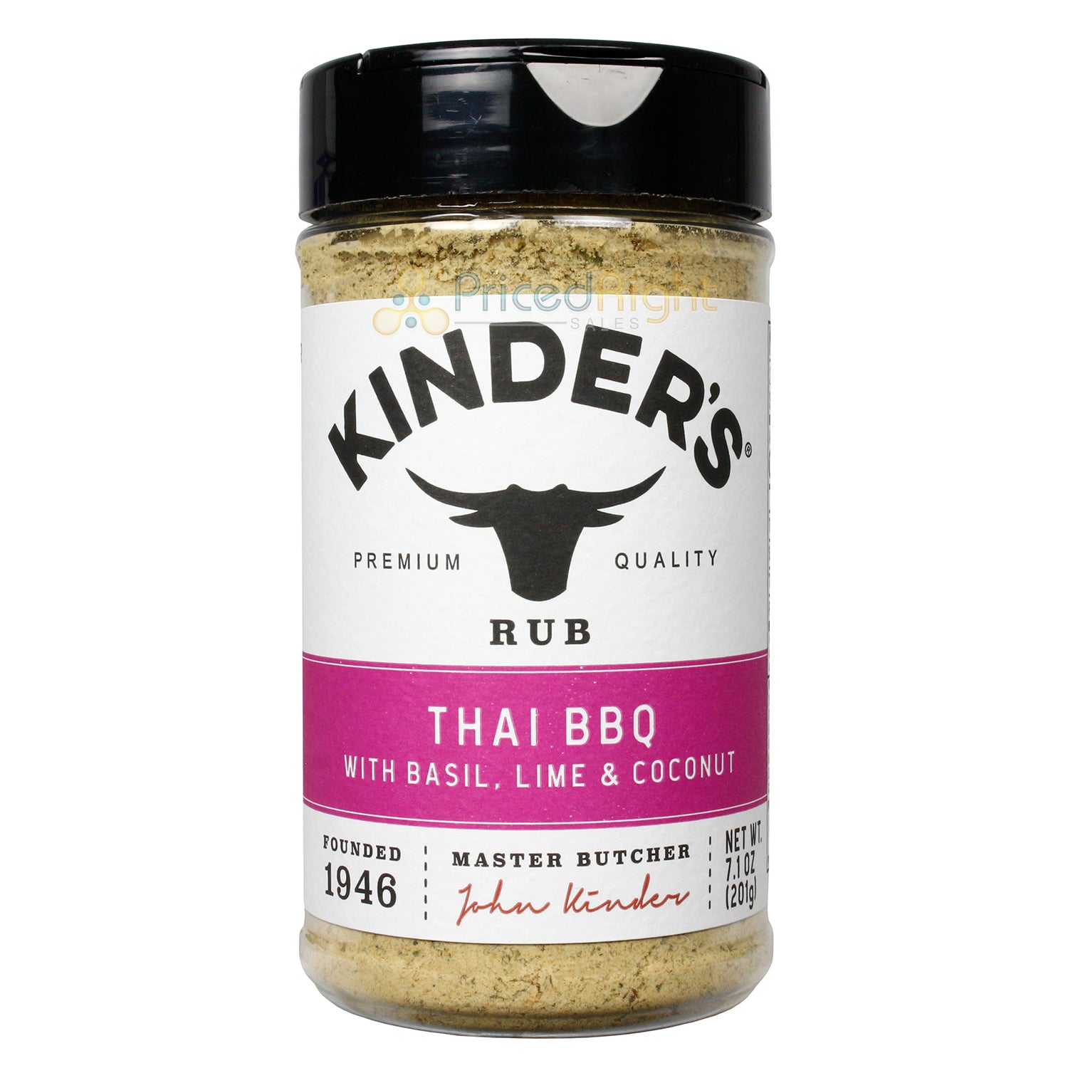 Kinder's Thai BBQ Premium Rub Basil Lime & Coconut Chicken Pork Seafood 8.1 Oz