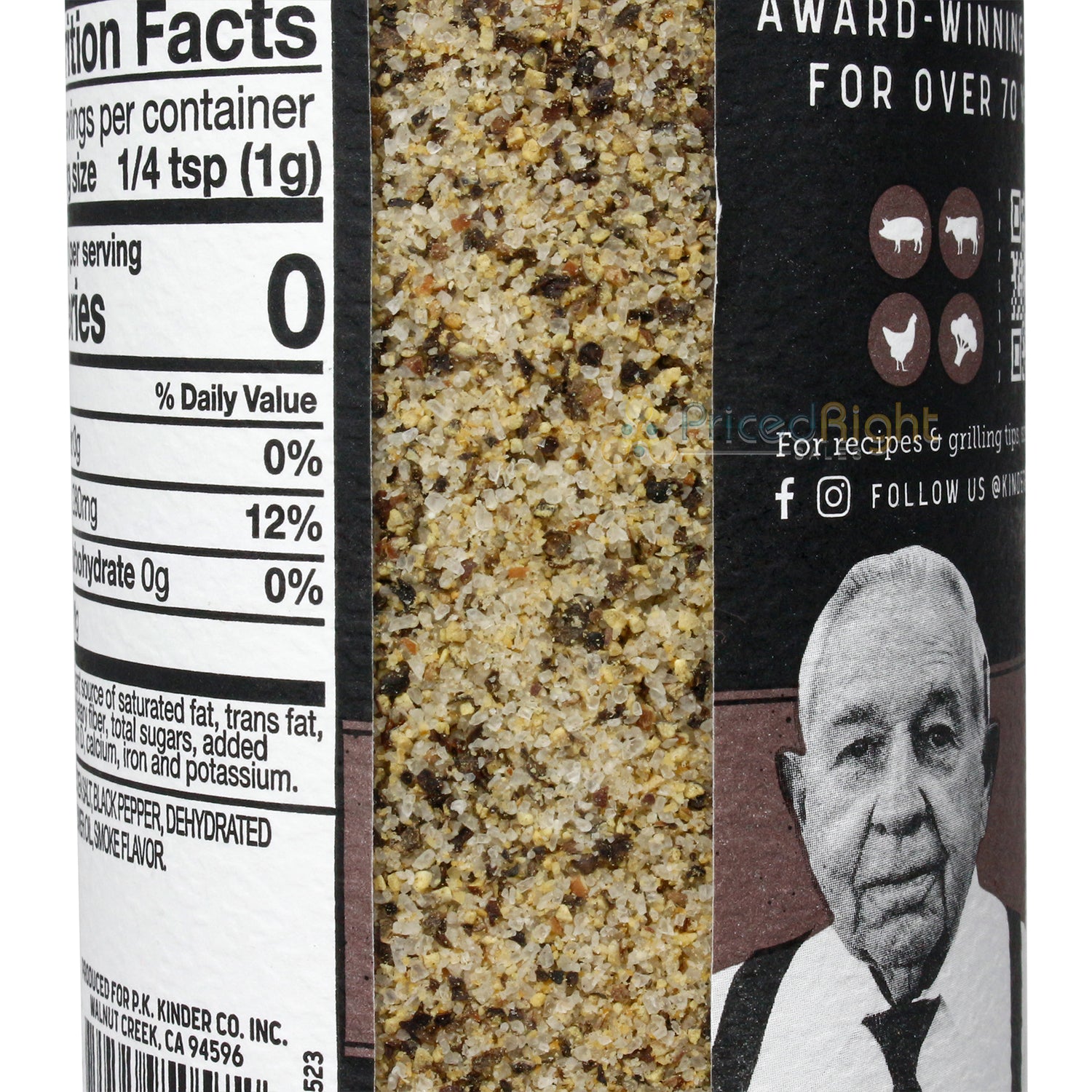 Kinder's Mesquite Salt & Pepper Premium Seasoning Gluten Free 10.6 Ounce