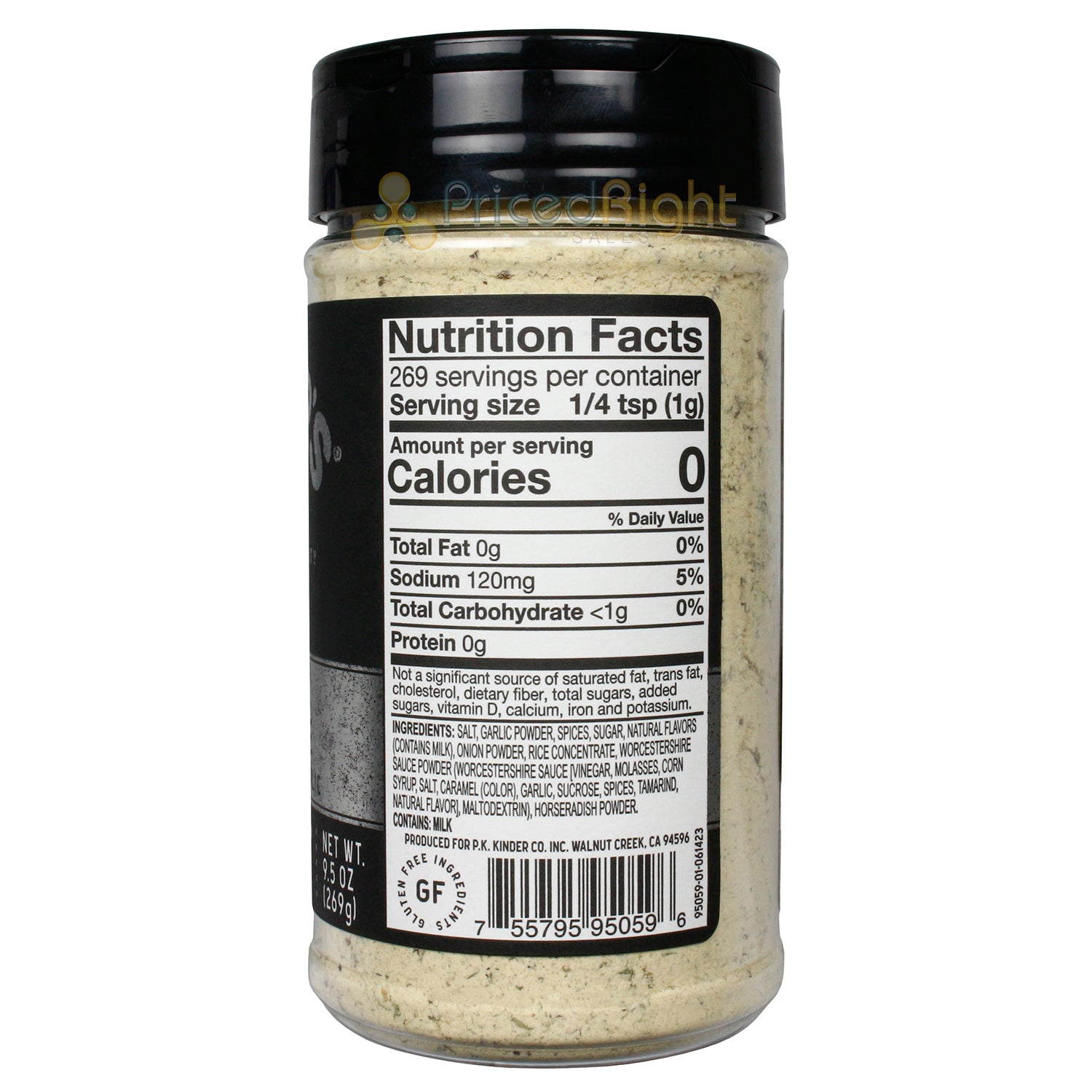 Kinder's Creamy Steakhouse Seasoning Horseradish & Garlic Gluten Free 9.5 Oz