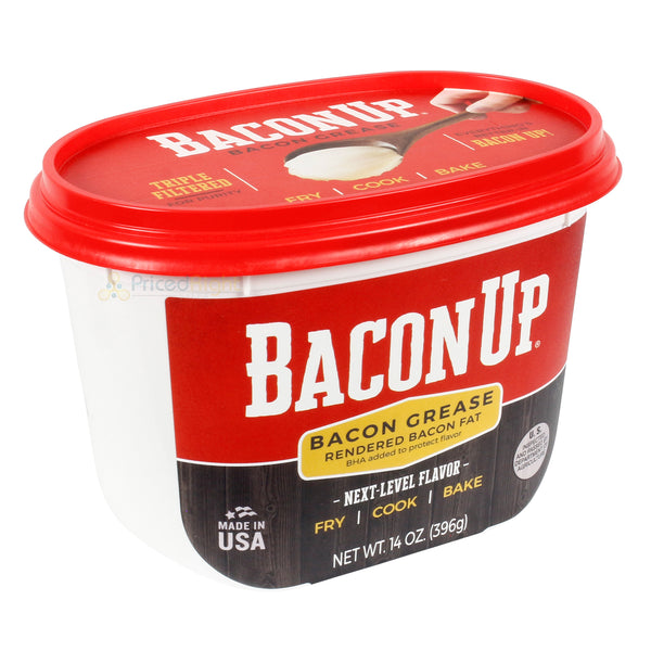 Bacon UpⓇ Bacon Grease for Cooking - 14 Ounce Tub of Authentic Bacon Fat  for Cooking, Frying and Baking - Triple-Filtered for Purity, No Carbs