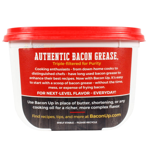 Bacon UpⓇ Bacon Grease for Cooking - 14 Ounce Tub of Authentic Bacon Fat  for Cooking, Frying and Baking - Triple-Filtered for Purity, No Carbs