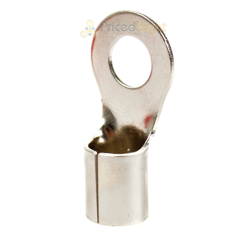 Bullz Audio 10 Pack 4 Gauge Ring Terminal 5/16" Hole Nickle Plated Black BRT4B