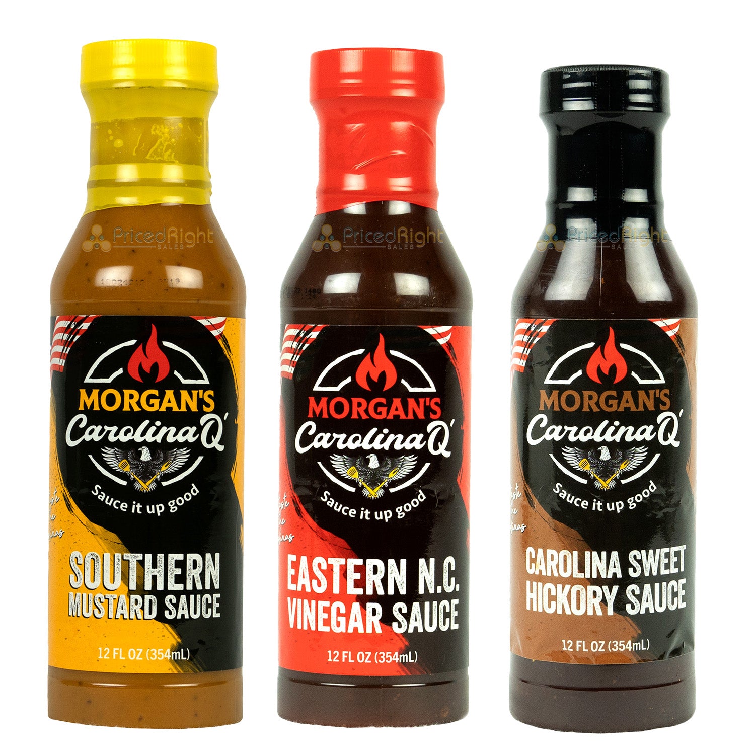 Morgans Carolina Q Southern Mustard Sauce Eastern NC Vinegar Sauce Sweet Hickory