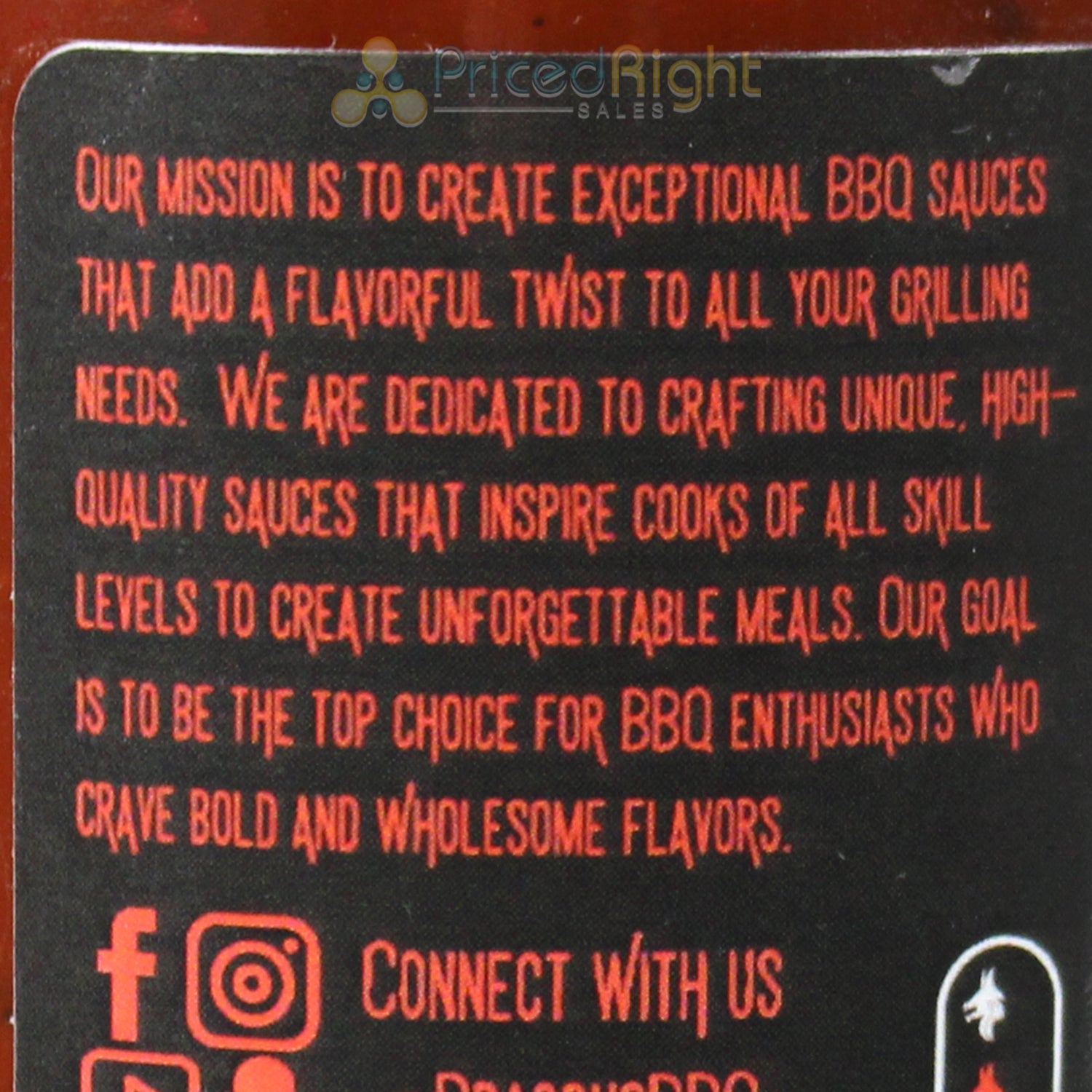 Dragons BBQ F'In Hot Barbecue Sauce 12 oz Habanero Pepper High Heat Bold Smoky