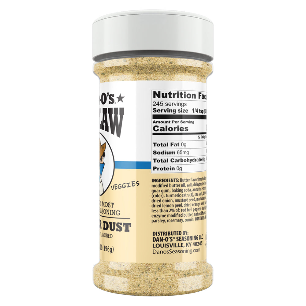 Dan-O's Outlaw Butter Dust 6.9 Oz Garlic Onion 0 Calories DBD69