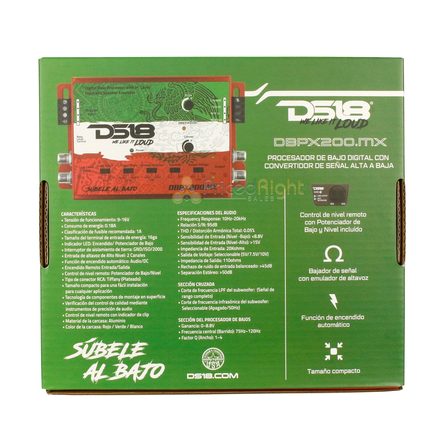 DS18 Digital Bass Processor Hi to Low Signal Converter & Speaker Emulator Mexico