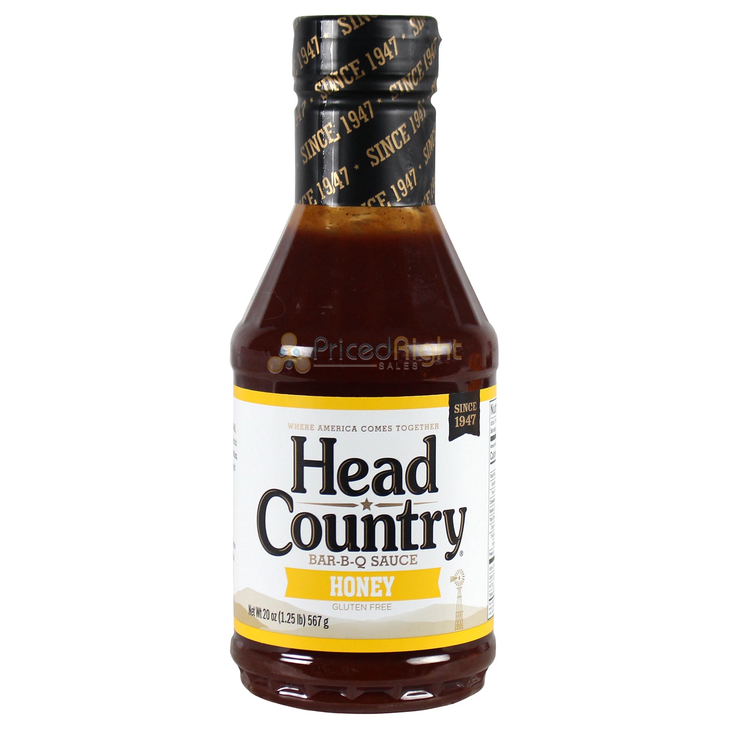 Head Country Honey BBQ Sauce 20 Oz Gluten Free Vegan Vegetarian Mild HC620