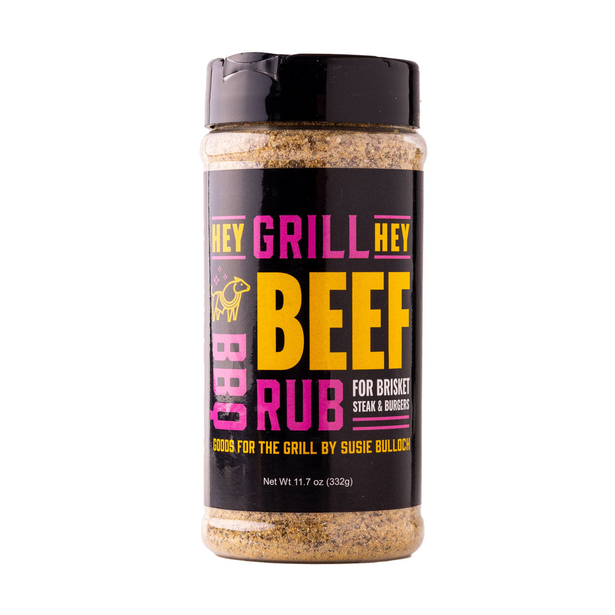 Hey Grill Hey Signature Beef BBQ Rub 11.7 Oz Bottle Award Winning Beef Seasoning