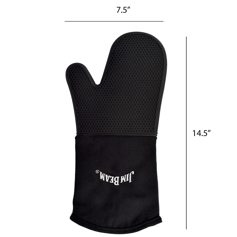 Jim Beam Silicone Grilling Mitt Resistance Up To 500° F Heat Resistant Mitten