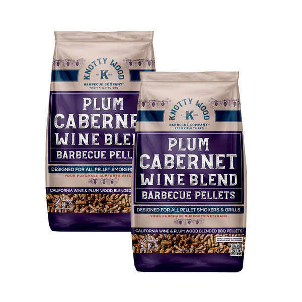 Knotty Wood Plum Cabernet Wine Blend 100% Natural Barbecue Wood