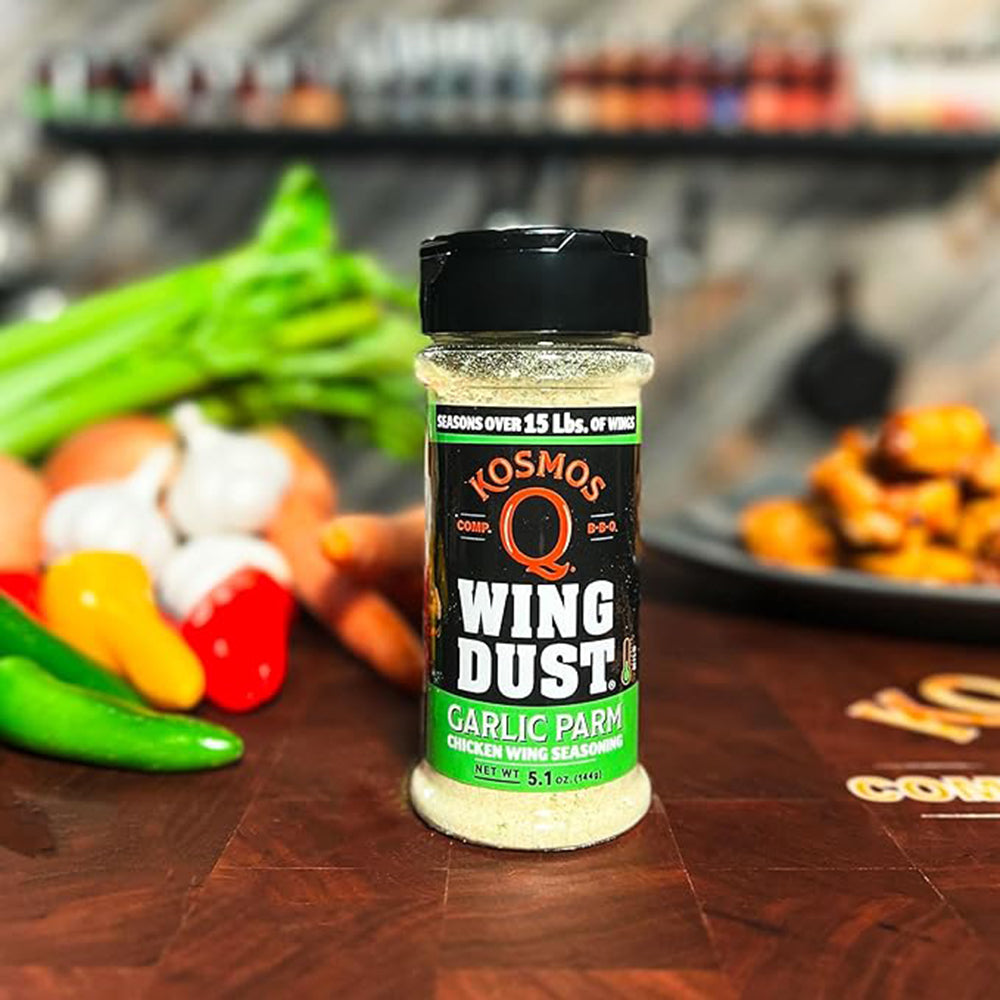 Kosmos Q Wing Dust Garlic Parm Wing Dusting Seasoning Competition Pit Master 5oz
