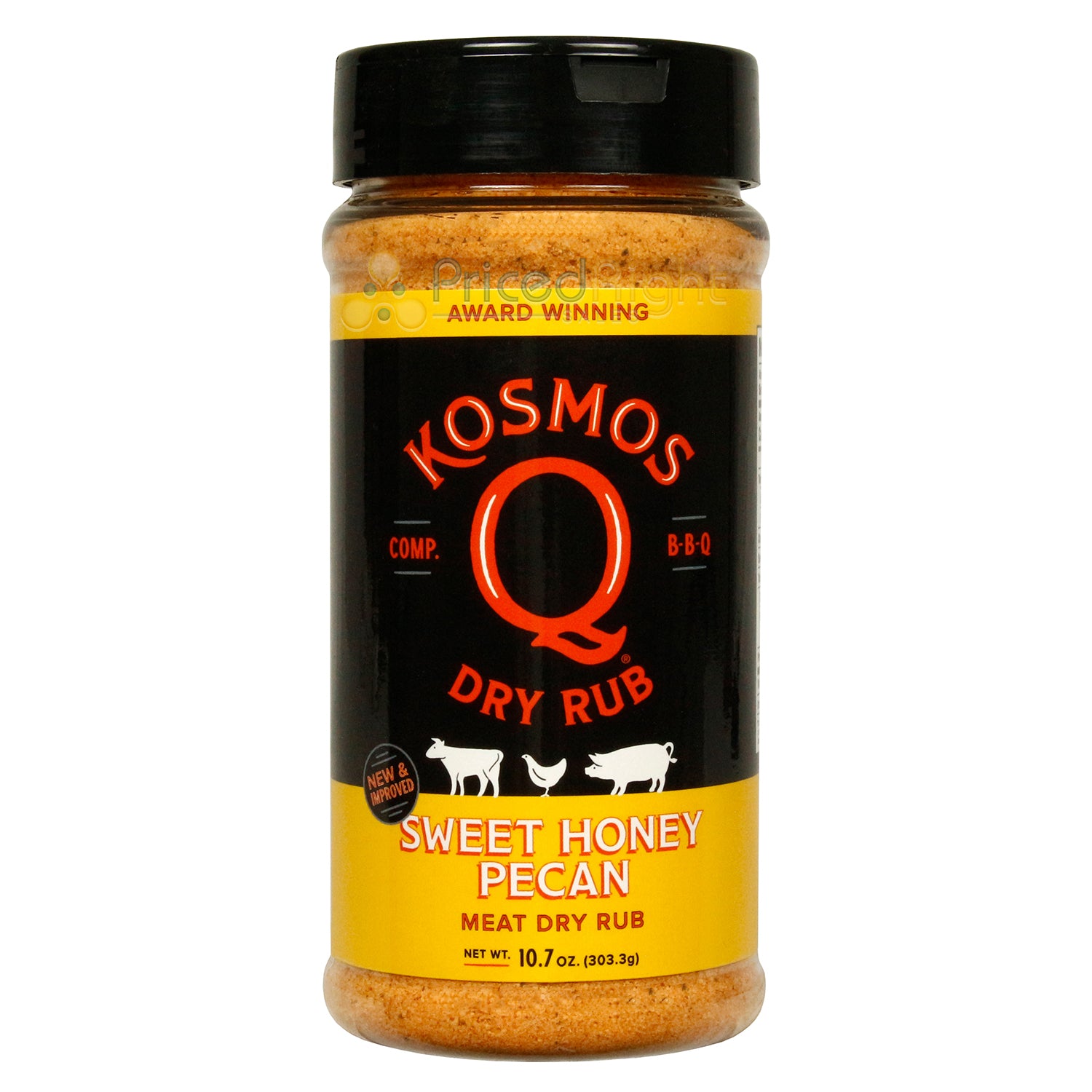 Kosmos Q Sweet Honey Pecan Dry Rub Small Batch BBQ Sweet Chicken Pork 10.7 Oz