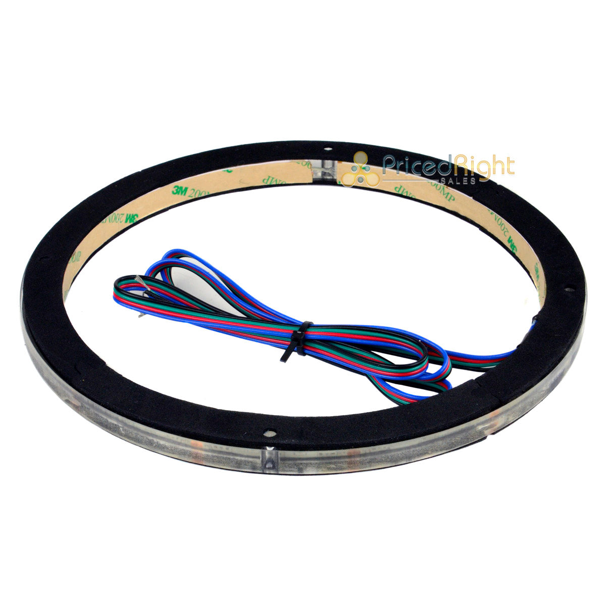 (4) 10" Waterproof RGB LED Speaker Ring 1/2" Spacer DS18 LRING10 Accent