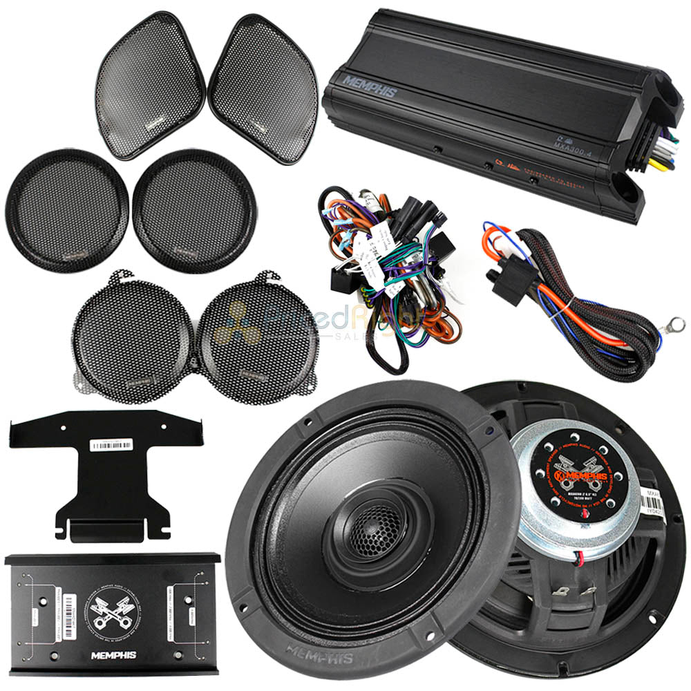 4 Channel Amplifier 6.5" Speaker Replacement Kit Fits Harley Davidson MXAHDPRO2