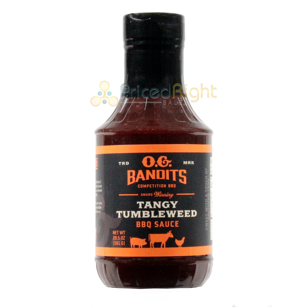 O.G. Bandits Tangy Tumbleweed BBQ Sauce 20.5 Ounce Competition Award Winning