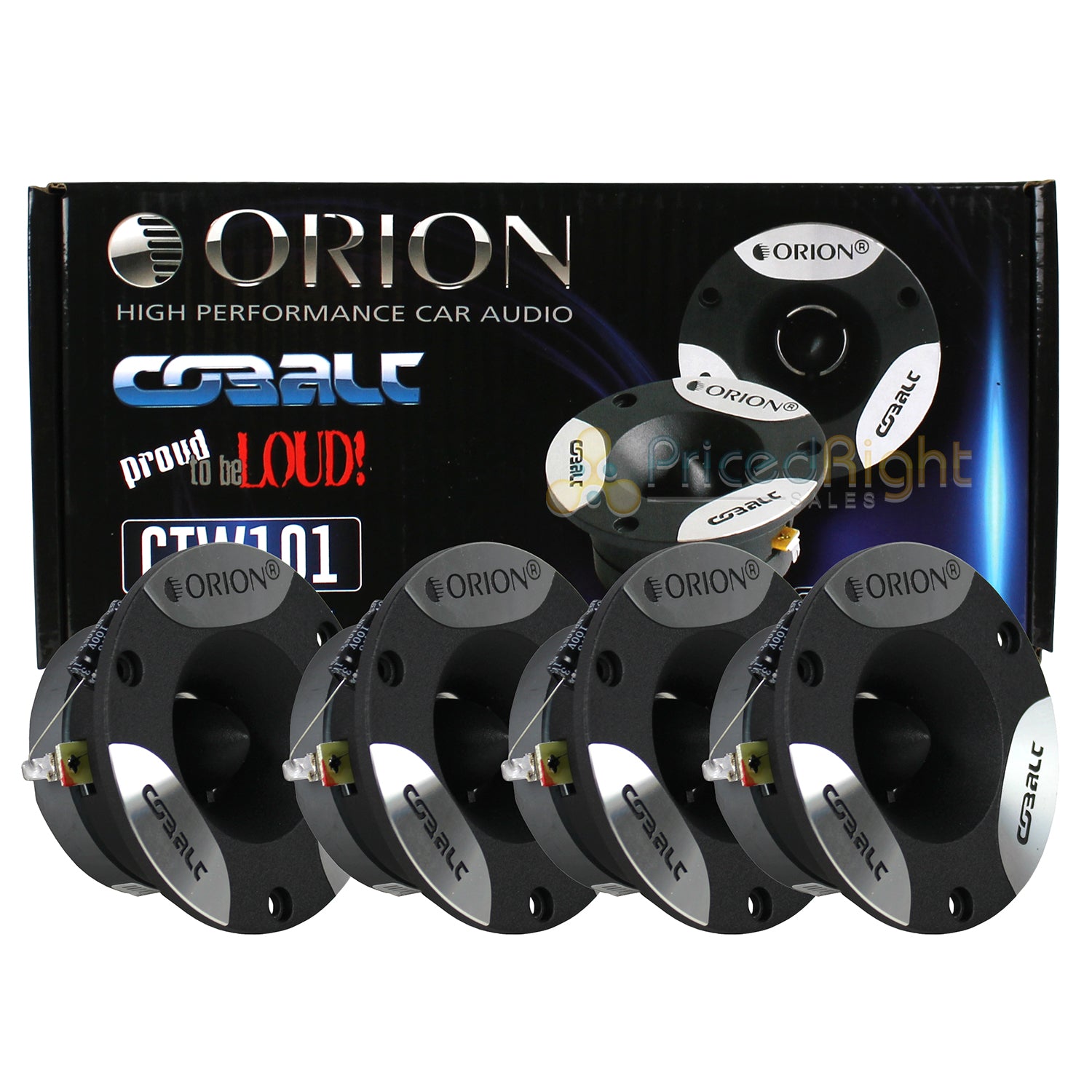 4 Orion Cobalt 3.75" Super Tweeters 200W Max 50W RMS Two Pair CTW101