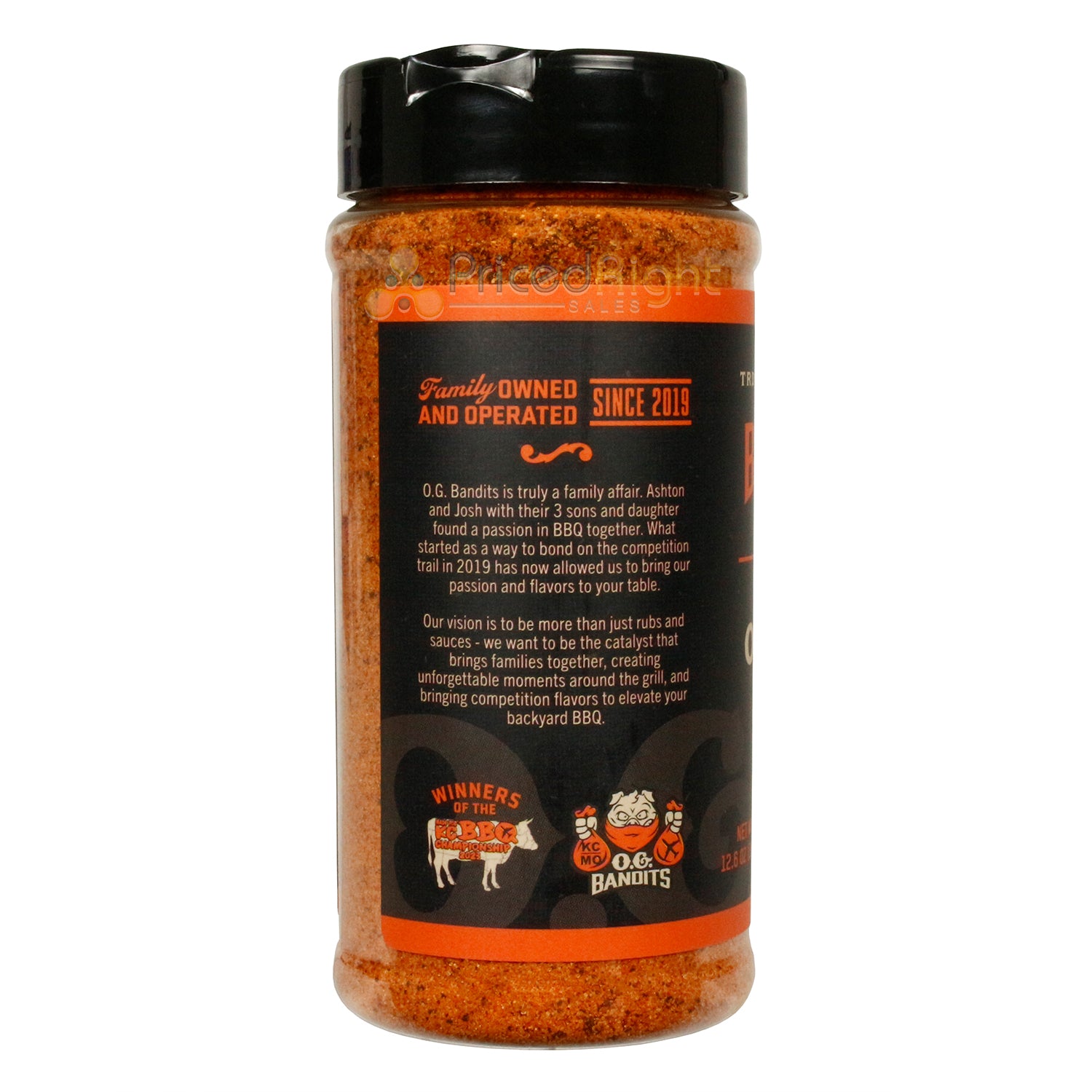 O.G. Bandits Outlaw Rib Rub Seasoning Sweet Pecan Jalapeno Black Pepper 12.6oz