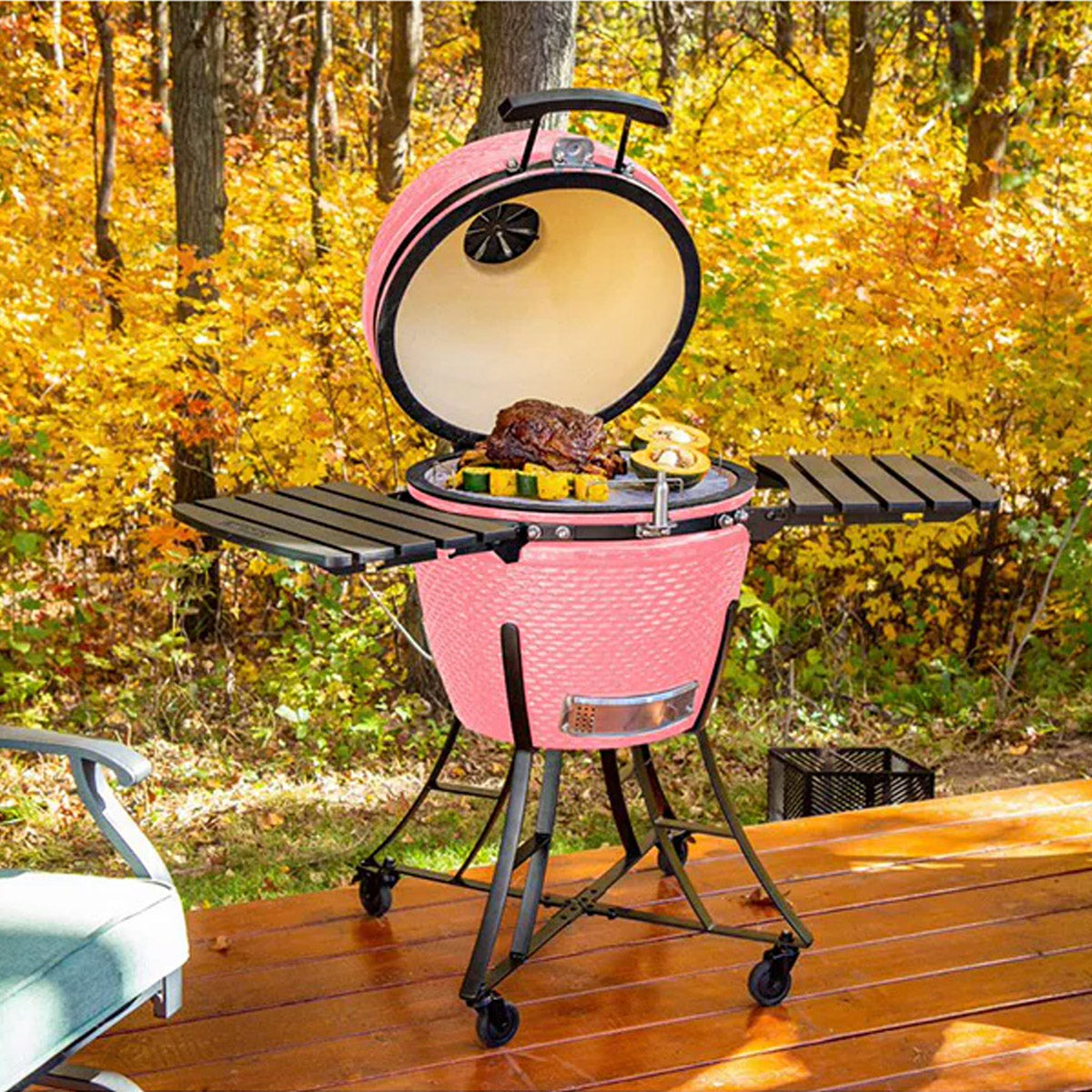 Pit Boss Kamado 24" Ceramic Charcoal Grill Pink 662" Cooking Space K24/71240