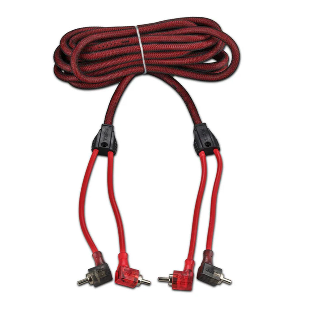 DS18 2 Channel RCA Cable 16 Ft 100% OFC 90 Degree Ends Dual Twist Wire R16.L