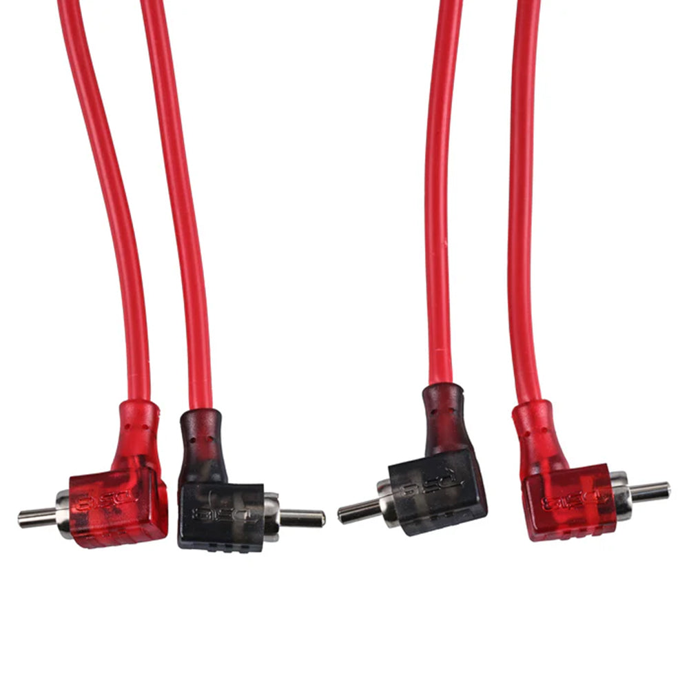 DS18 2 Channel RCA Cable 6 Ft 100% OFC 90 Degree Ends Dual Twist Wire R6.L