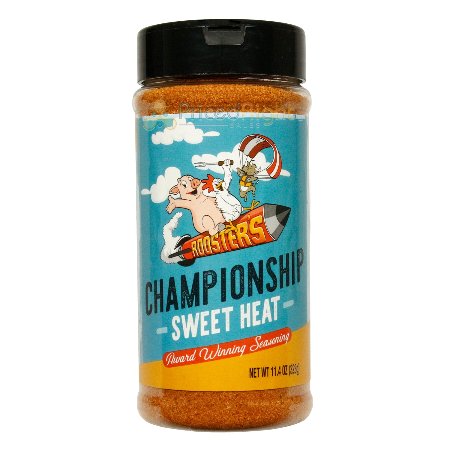 Rooster's BBQ Championship Sweet Heat Seasoning Pork Chicken Ribs Chops 11.4 Oz