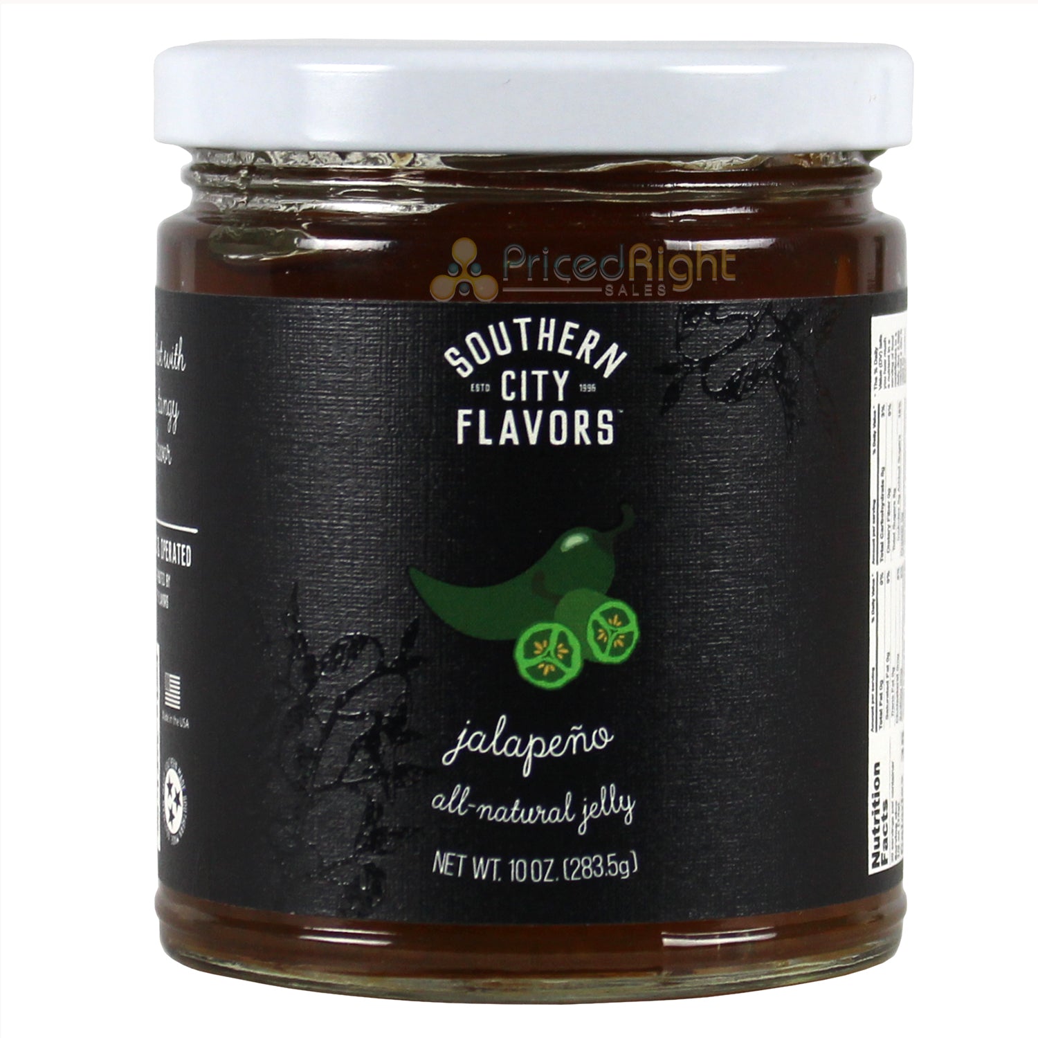Southern City Flavors Jalapeno Pepper Jelly 10 Oz USA Made All Natural SCF-180