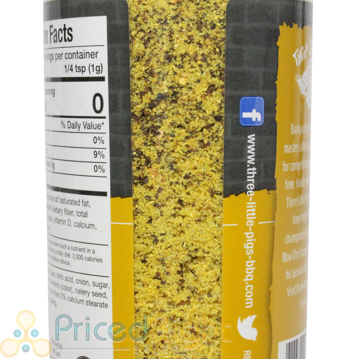 Three Little Pigs Lemon Pepper BBQ Rub Handcrafted Chicken Fish Veggies 12.2 oz