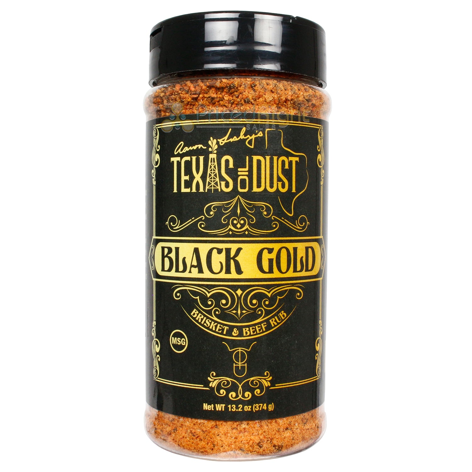 Texas Oil Dust Black Gold Brisket & Beef Seasoning Gluten Free No MSG 13.2 Ounce