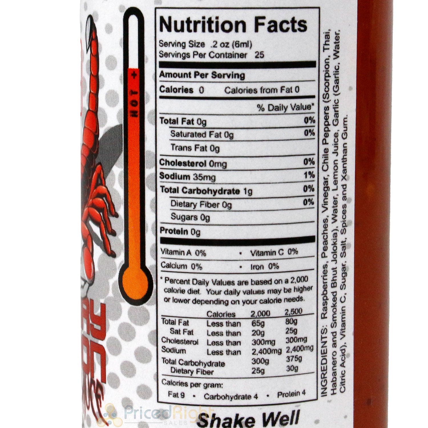 Volcanic Peppers Raspberry Scorpion Hot Sauce 5 Oz Heat Level Hot LAVARSRS