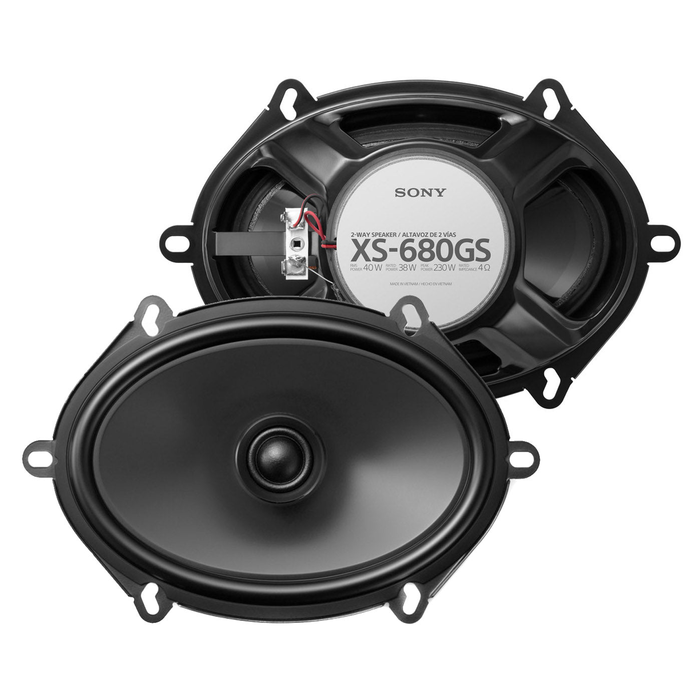 Sony GS Series 6x8" 2-Way Coaxial 4 Ohm Speaker Pair 40W RMS 230W Peak XS 680GS