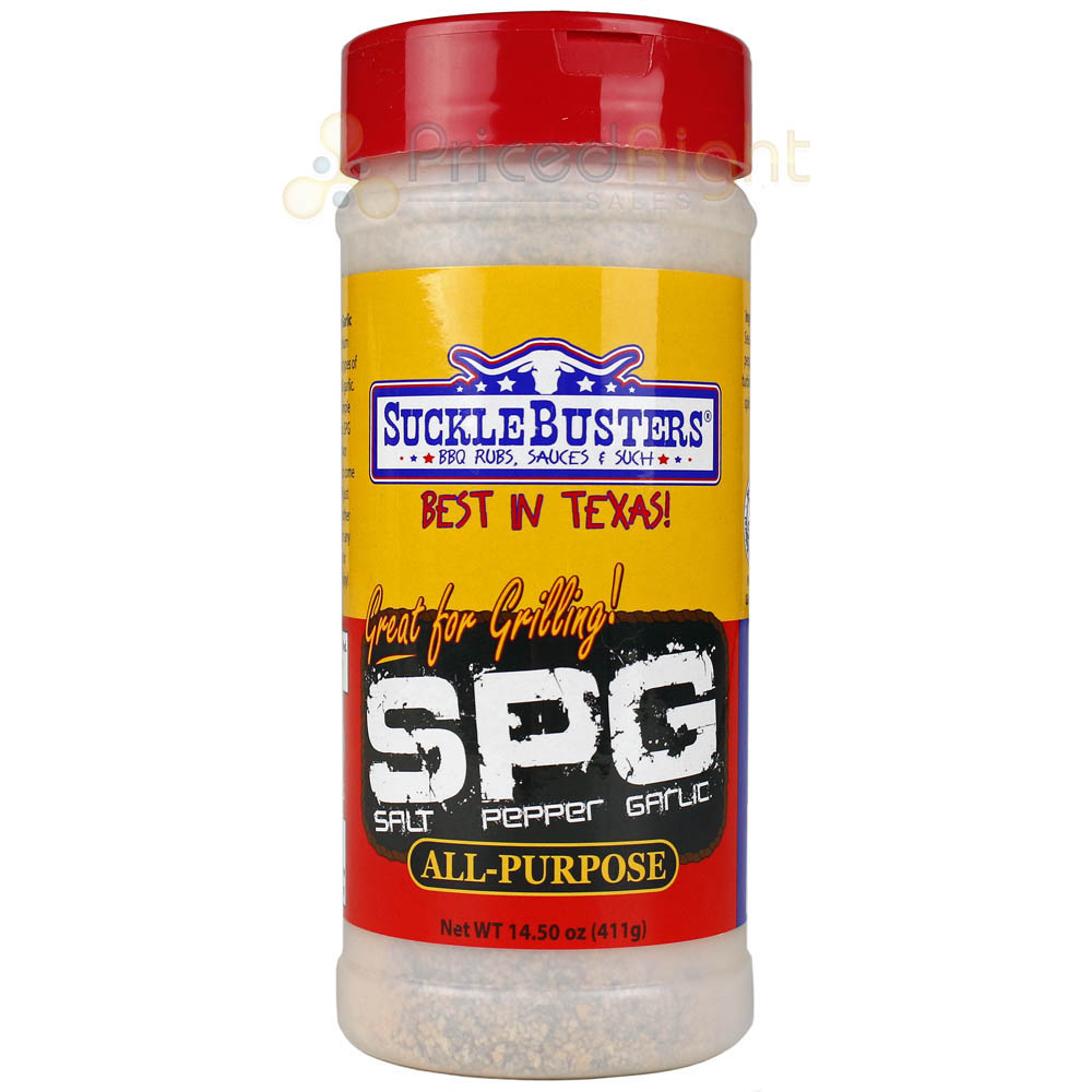 Suckle Busters SPG 14.50 Oz Salt Pepper Garlic Bbq Dry Rub Award Gluten Free