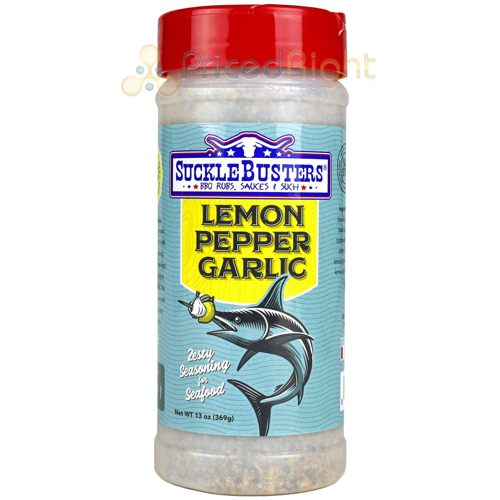 Suckle Busters 13 Oz Lemon Pepper Garlic Seasoning Competition Rated Gluten Free
