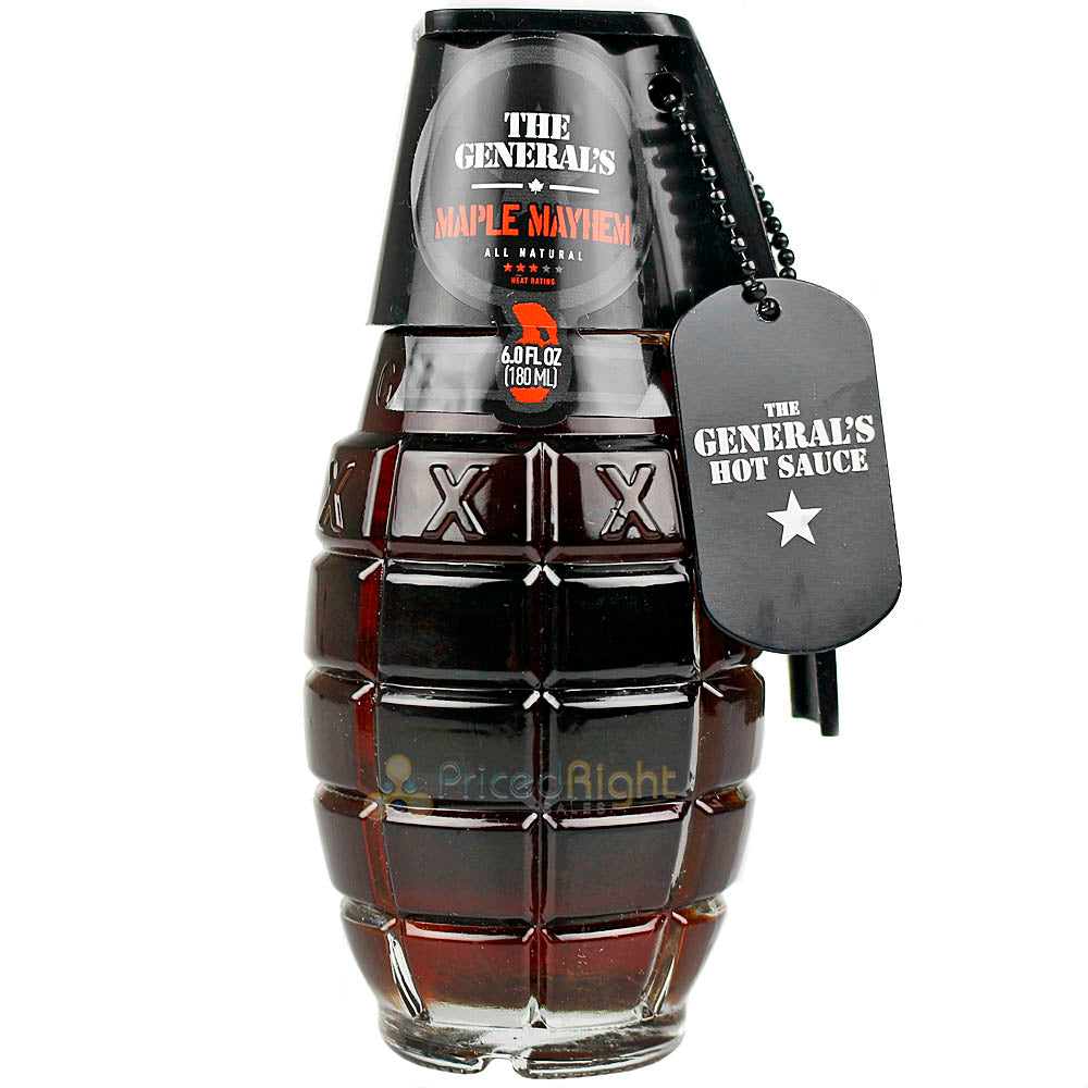 The Generals Hot Sauce 3 Pack Danger Close Maple Mayhem Hooah Jalapeno 6 oz