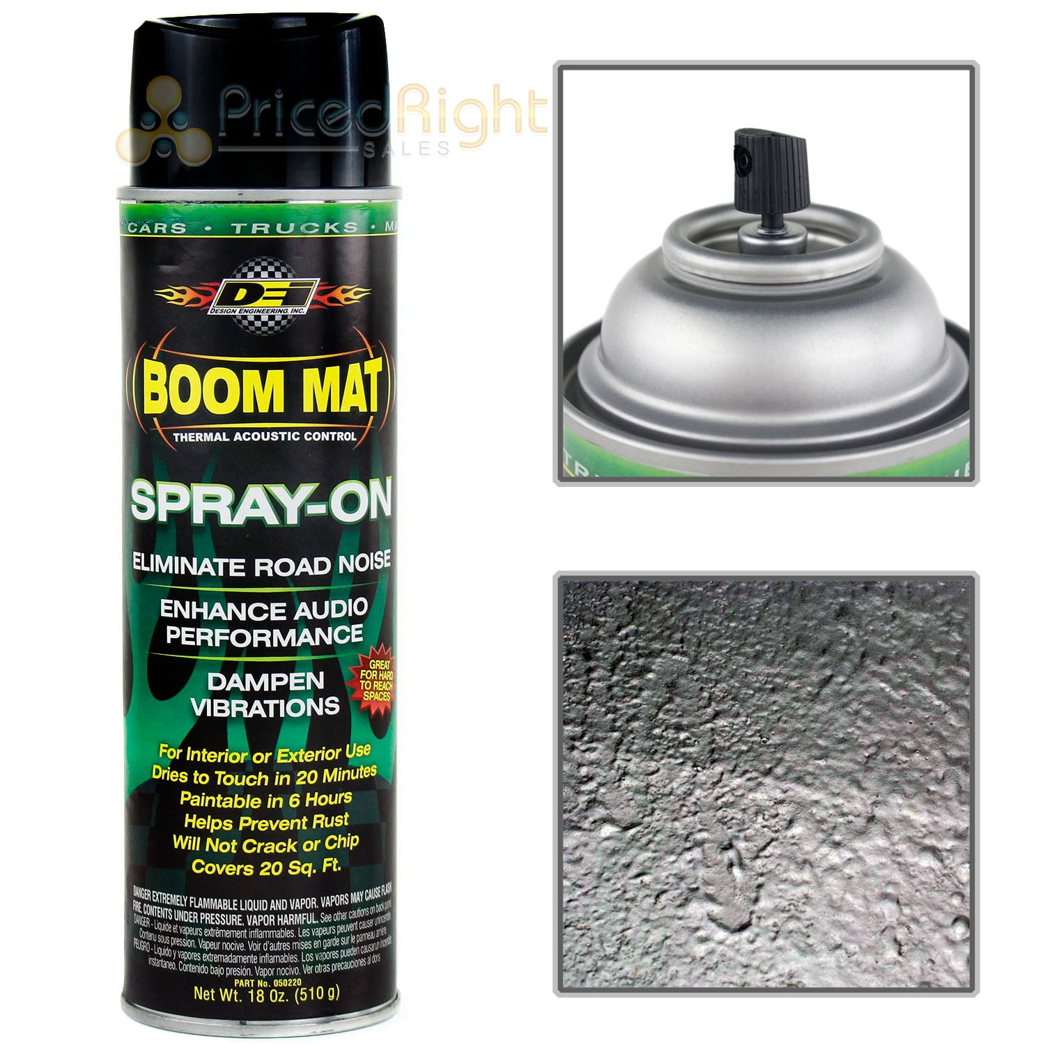 Sound Deadening DEI Boom Mat Spray On 18oz Enhance Audio Eliminate Road Noise