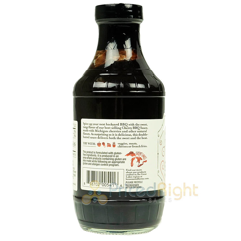 Brownwood Farms Sweet & Tangy Cherry BBQ Sauce Gluten Free Farm Fresh 20 Oz