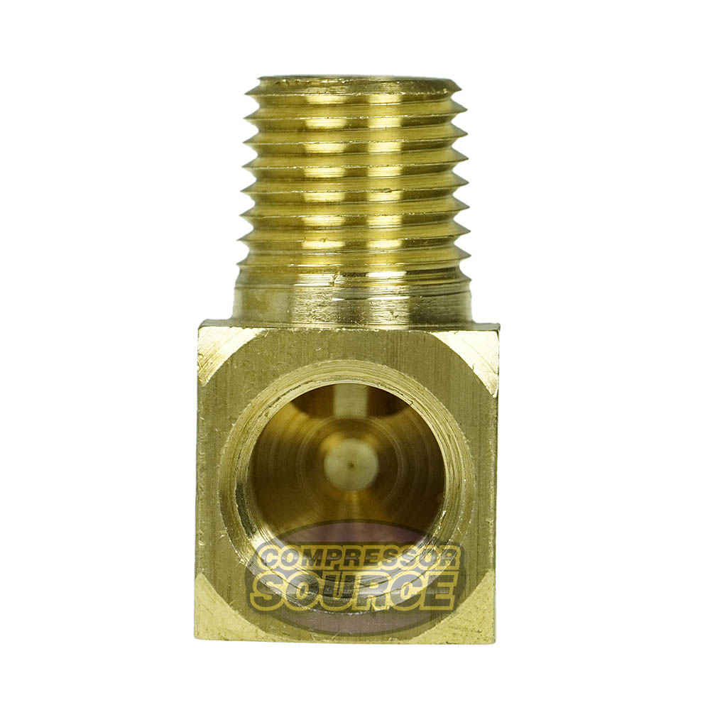 1/4" Short Male NPTF x Female NPTF Barstock Street Elbow Solid Brass Fitting