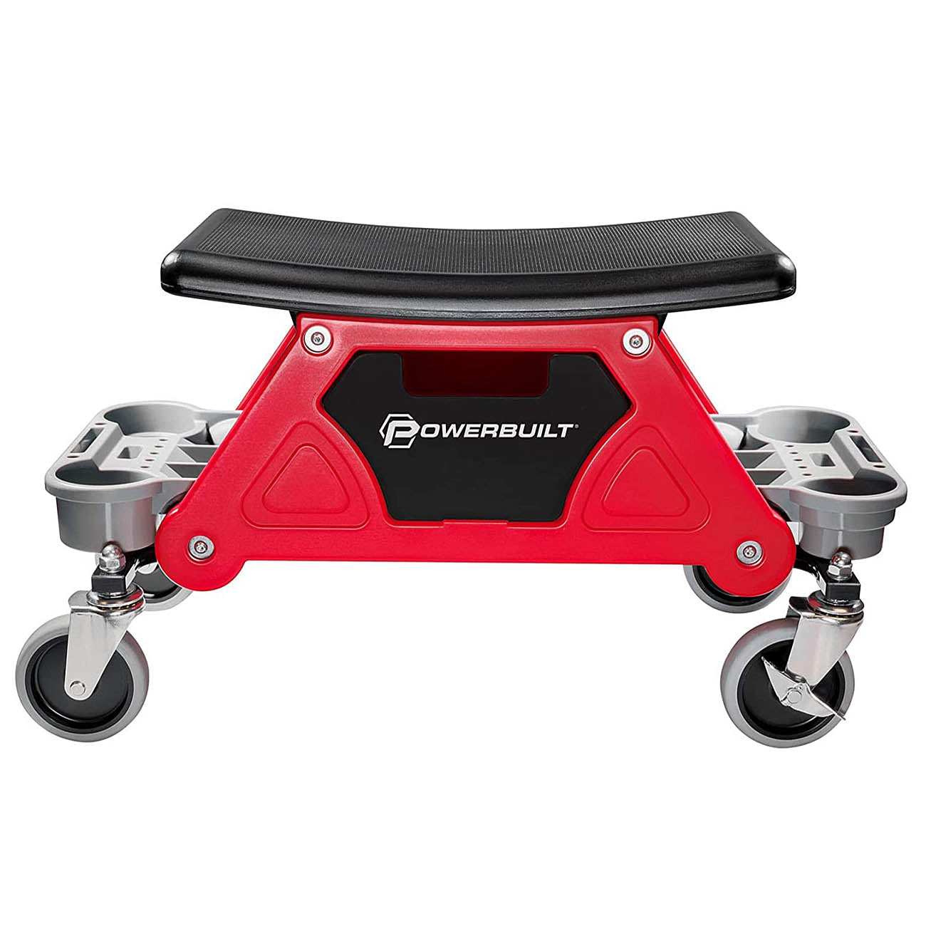 Powerbuilt 18x10" Heavy Duty Rolling Garage Work Seat with Storage Trays 240036