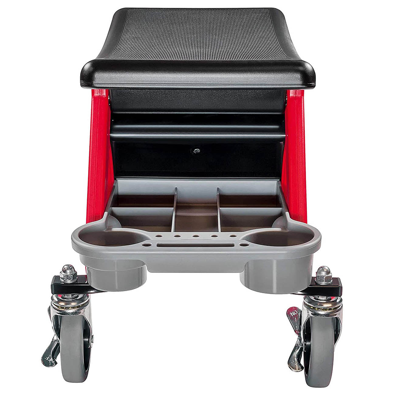 Powerbuilt 18x10" Heavy Duty Rolling Garage Work Seat with Storage Trays 240036