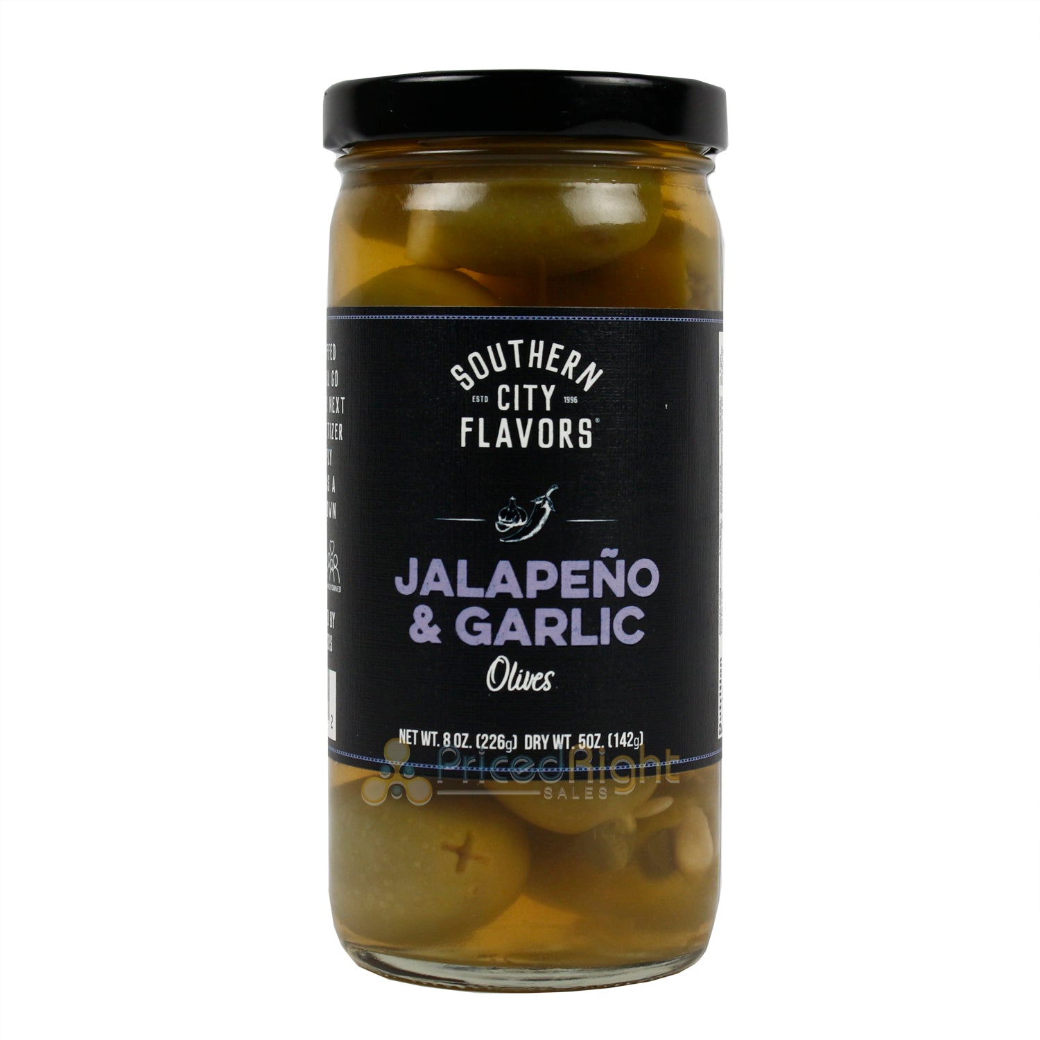 Southern City Flavors Garlic & Jalapeno Pitted Stuffed Olives Made In The USA