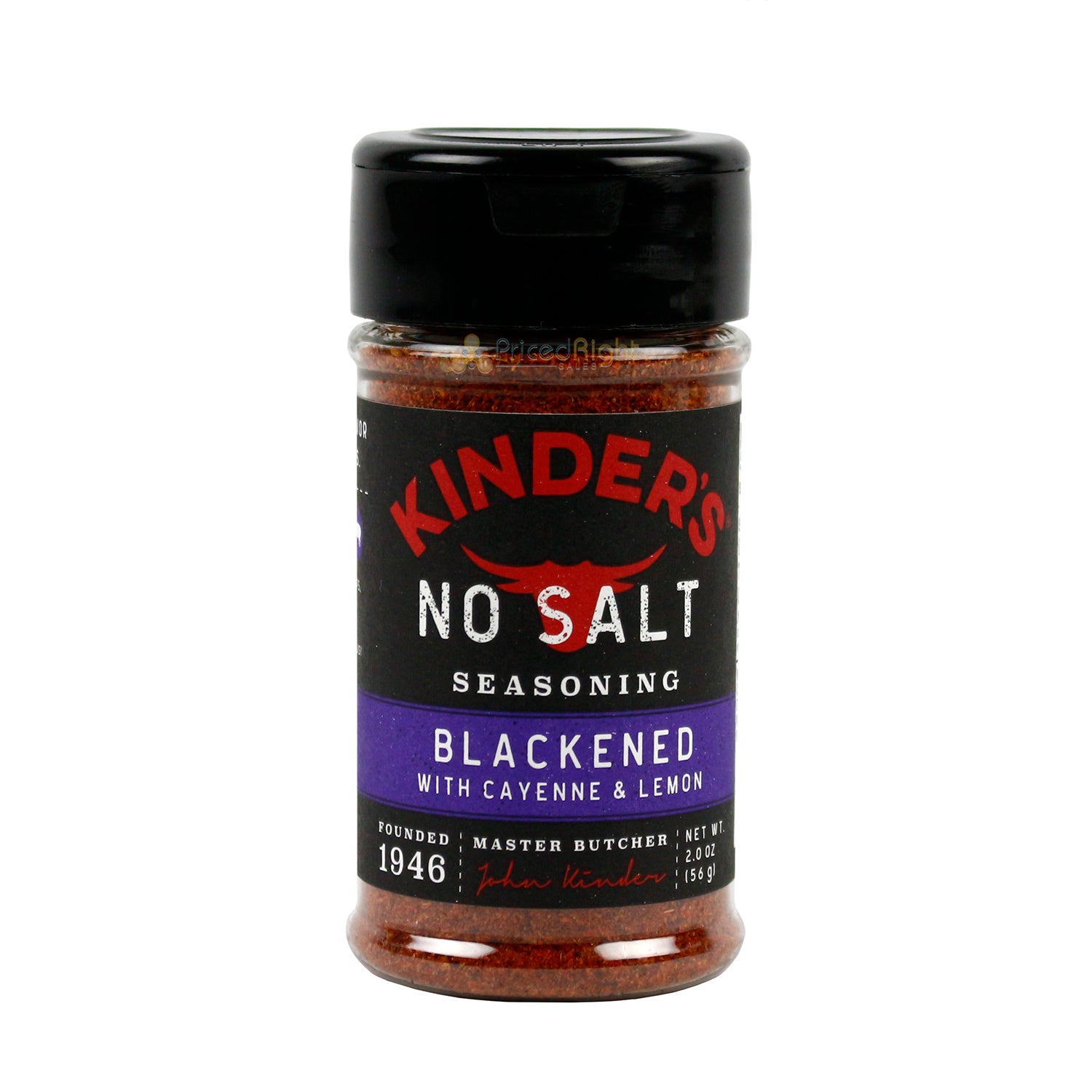 Kinder's No Salt Blackened with Cayenne & Lemon Handcrafted Seasoning 2 oz
