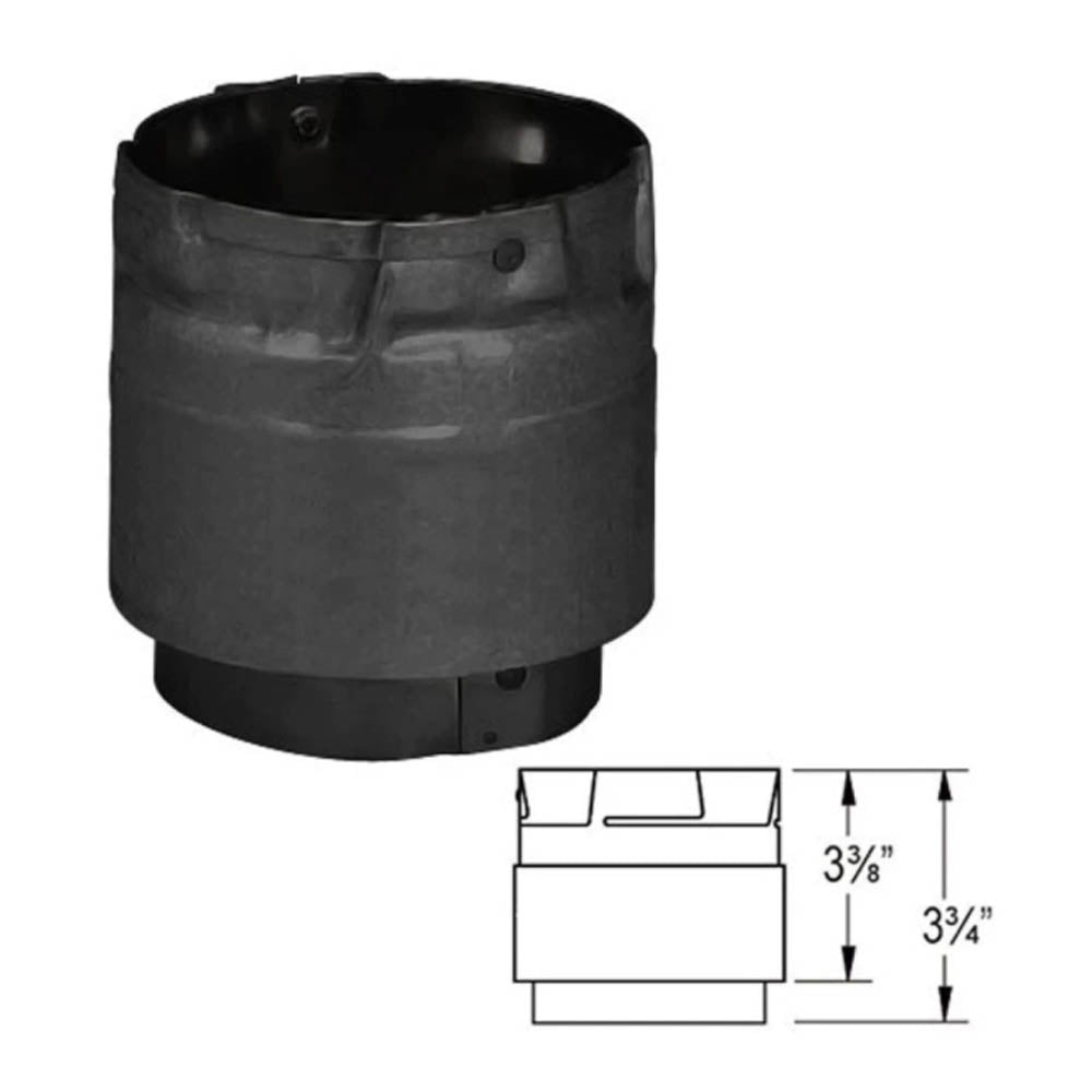 Comfortbilt Duravent 3" Pellet Vent Pro Black Appliance Adapter 3PVP-ADB