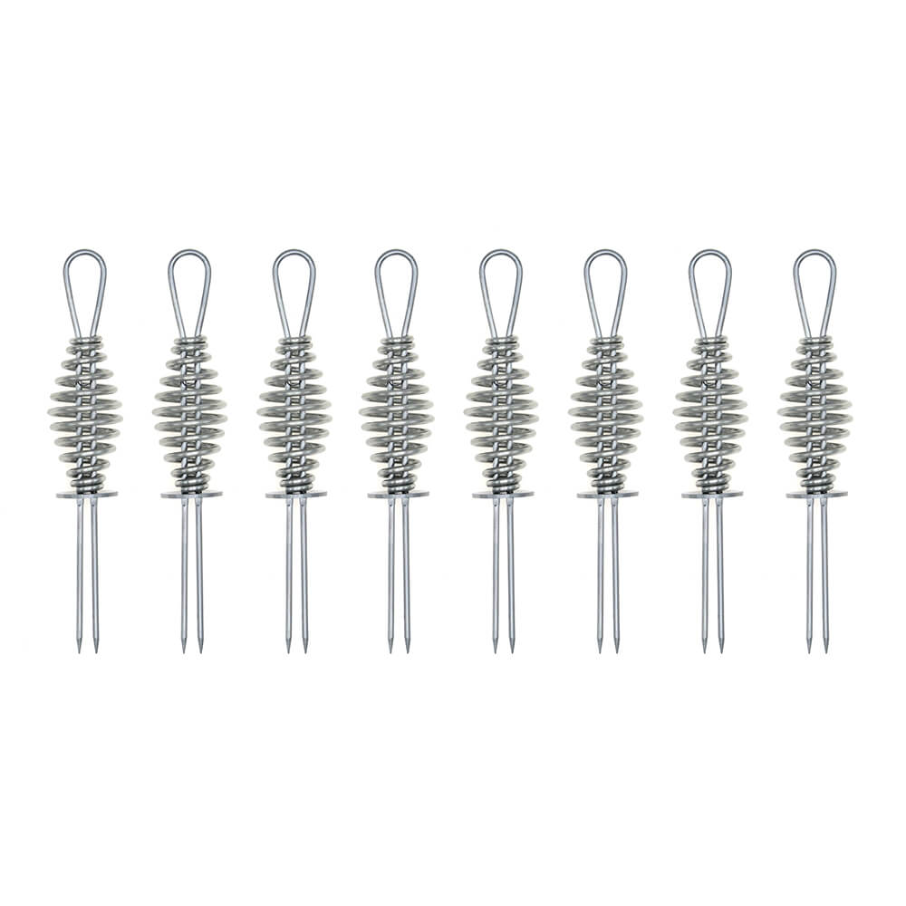 8 Pc Deluxe Corn Cob Holders Skewers with Steel Spiral Handle Mr. Bar-B-Q